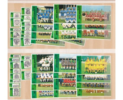 FOOTBALL, two stockbooks with 100s of 'Sun Soccer Stamps'. Produced in the early 1970s. Sets depicting FA Cup Winners, 1971-7
