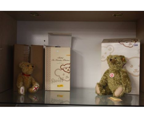 Two Steiff teddy bears, Bobby the footballer and one other