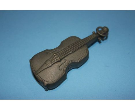 A novelty vesta, modelled as a viola