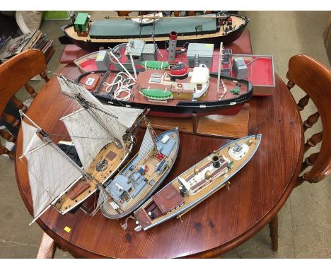 Quantity of scratch built and model boats