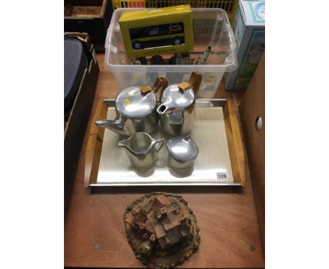 Quantity of Lilliput Lane, tea set and Ringtons ceramic money box