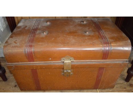 A tin trunk