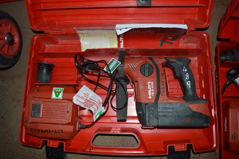 Hilti TE6-A36 cordless rotary hammer drill c/w charger & carry case ...