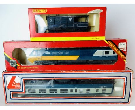 Hornby &amp; Lima OO Gauge dummy 125 and wagon and coach all as pictured
