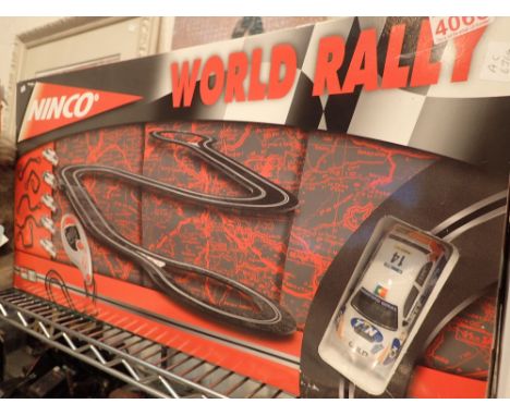 Ninco ( like Scalextric ) car set rally car with timed rally stage track controller timer etc