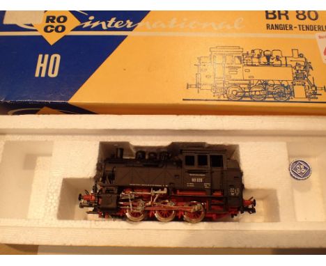 Boxed Roco HO 0-6-0 German tank engine BR80