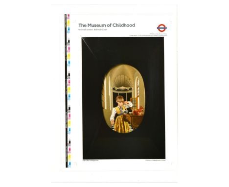 Rare original vintage printer's proof of a London Underground poster The Museum of Childhood by Simon Gales, a new work of ar