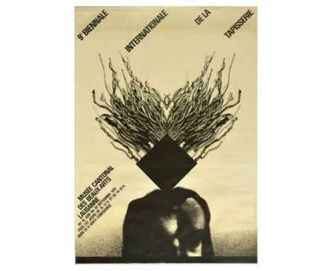 Original vintage advertising poster for 9 Biennale Internationale de la Tapisserie / 9 International Tapestry Biennial at Mus