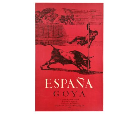 Original vintage travel poster Espana Goya - Spain Goya Lightness and recklessness of Juanito Apinani in the square of Madrid