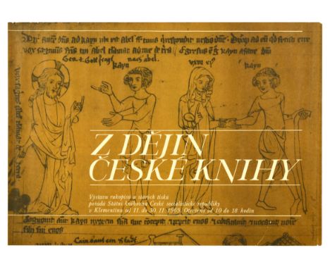 Original vintage advertising poster for - From the History of the Czech Book. Exhibition of manuscripts and old prints organi