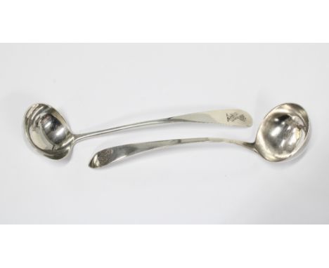 Scottish provincial silver toddy ladle BY James Erskine, Aberdeen circa 1800 and another Scottish silver toddy ladle  stamped