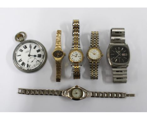 A collection of Ladies and Gents vintage wristwatches and a pocket watch (a lot) 