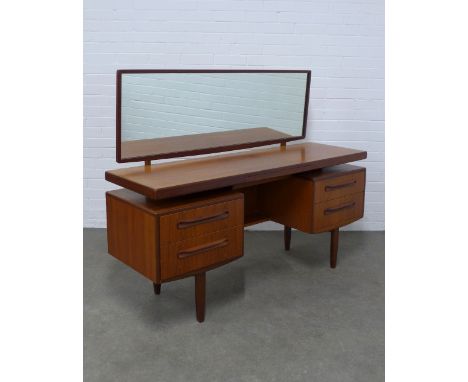 Vintage G-Plan teak Fresco dressing table, 152 x 119 x 45cm.