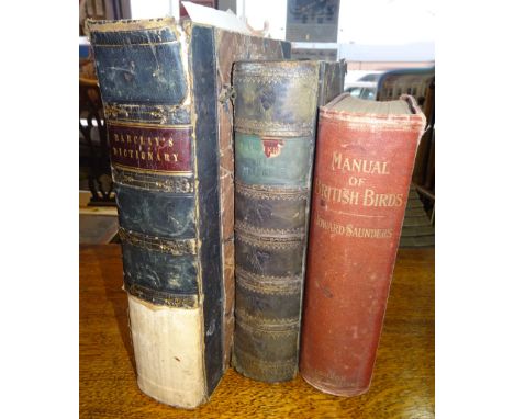 Cuvier, Baron Georges, "The Animal Kingdom", published 1846, with marbled boards and leather spine; Saunders, Howard, An Illu