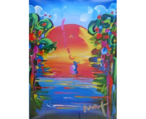 Peter Max (American b.1937) - Mixed media - acrylic and colour lithograph - Better World III, a unique variation, signed in a