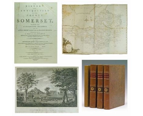 Books - Rev John Collinson - The History And Antiquities Of The County Of Somerset, printed by R. Cruttwell of Bath, three vo