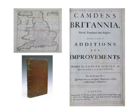 Books/Maps - Camden's Britannia, newly translated into English with large editions and improvements etc, published by Edmund 