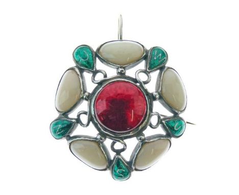 Suffragette Interest - National Union of Womens Suffragette Societies silver pendant  brooch presented to Isabella Ormston Fo