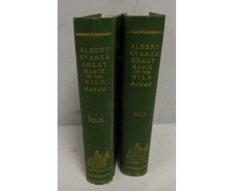 BAKER SIR SAMUEL W.&nbsp;&nbsp;The Albert N'Yanza, Great Basin of the Nile. 2 vols. Fldg. map, frontis &amp; plates. Green cl