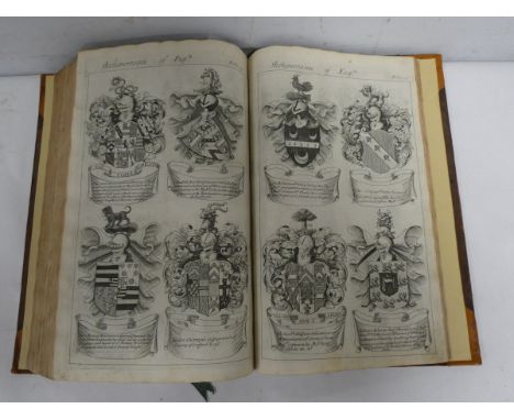 GUILLIM JOHN.&nbsp;&nbsp;A Display of Heraldry, 1679 bound with Analogia Honorum or A Treatise of Honour &amp; Nobility, 1677