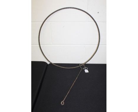 Metal hoop and stick toy