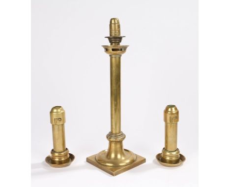 Early 19th Century Palmer &amp; Co brass candlestick, with cast decoration, the sconce impressed Palmer &amp; Co, Makers, Lon