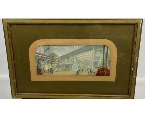 Antique coloured print depicting shopping mall. [37x55cm] 