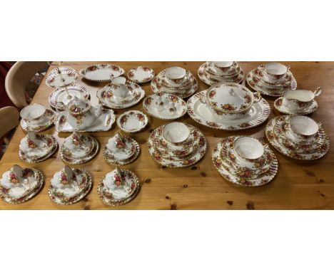A Large Royal Albert Dinner service and tea service 