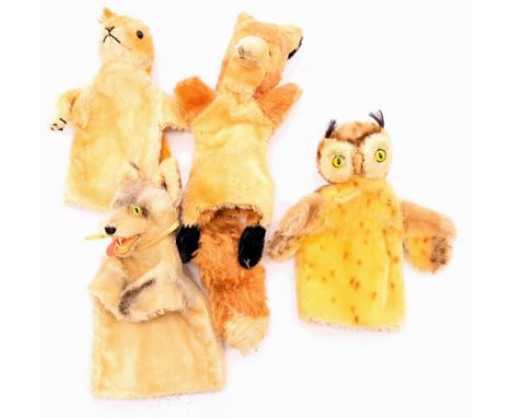 &nbsp;Steiff hand puppet group including: (1) Wittie, mohair; (2) Loopy, mohair; (3) Possy, mohair; (4) Smardy, mohair; all a
