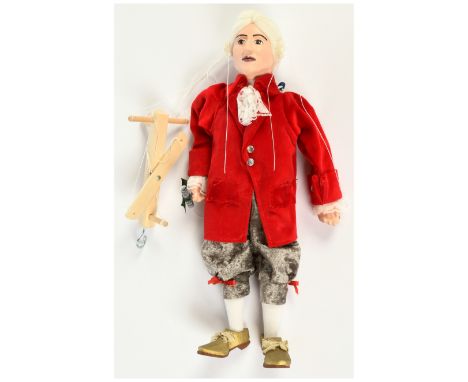 Mozart marionette, original handmade wooden puppet, Excellent Plus to Near Mint, 15"/38cm.