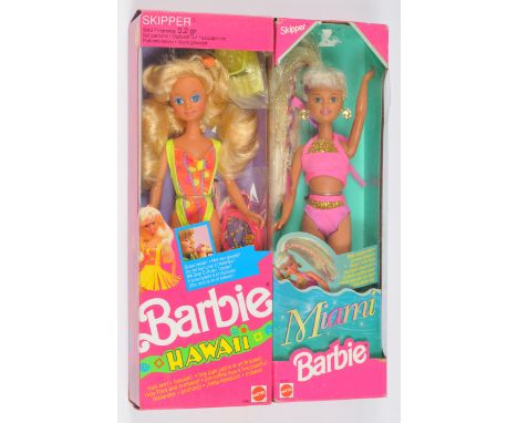 Mattel Barbie dolls pair: (1) Hawaii Skipper doll, 5942, 1990, Near Mint to Mint, NRFB, within Excellent to Excellent Plus bo