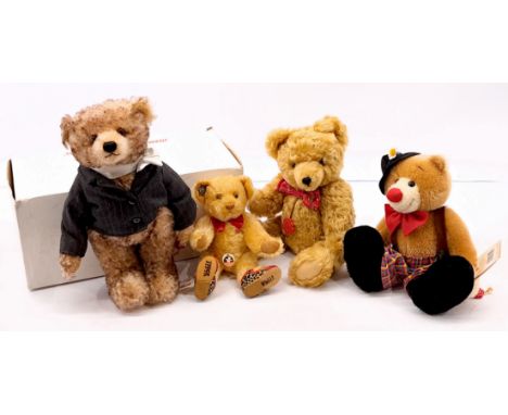 Teddy Hermann and other group including: (1) Teddy Hermann Clown, LE 50/300, mohair, swing label certificate, 10"/26cm; (2) T