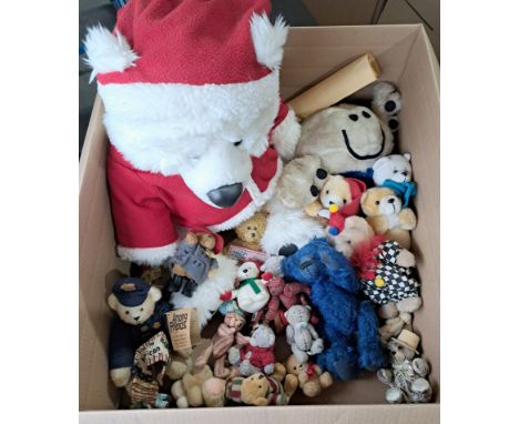 Mixed teddy bear group including: The Teddy Bear Shop artist bear; Eden Paddington Bear; Dilbert British Airways; Me to You B