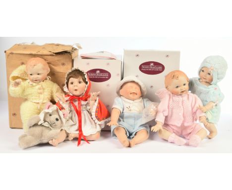 Ashton-Drake bisque dolls x eight, some are boxed, including: (1) - (4) Tales From the Nursery, by Titus Tomescu: Baby Miss M