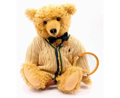 Steiff Henderson (Robert) teddy bear, exclusive for Teddy Bears of Witney, 1997, white tag 653780, LE 2000, mohair, MISSING c