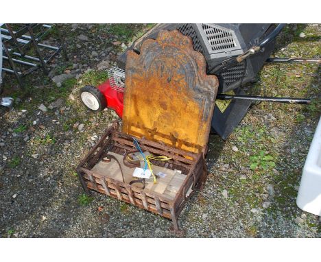 A fire gate and fire back.