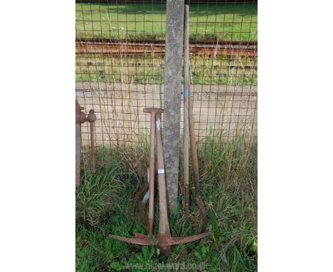 Hay fork, pick axe, scythes etc.