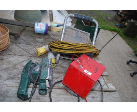 A sander and site light transformer.