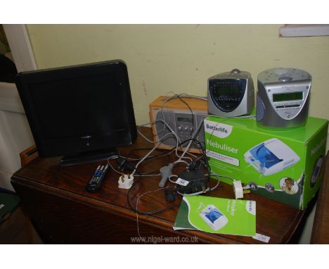 DAB radio, Nebulizer, Hitachi FS TV with remote, etc.