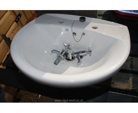 Roca bathroom basin 22" wide  x 19" standoff.