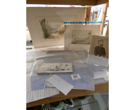 The naval life and history of Captain James Cox, 19th century H M Navy including sketch books, documents for service on H M S