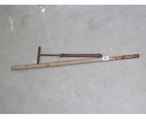 A 19th century air cane walking stick rifle, missing ivory end cap otherwise looks complete (de-activated)