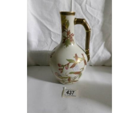 An Edwardian Royal Worcester hand painted jug