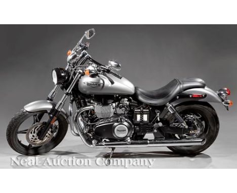 2014 Triumph Speedmaster Motorcycle, 865cc air cooled, parallel-twin engine, matt graphite, 308 miles on odometer, 5-speed, e