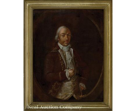 José Francisco Xavier de Salazar y Mendoza (Mexican/New Orleans, c. 1750-1802), "Don Antonio Mendez (1750-1829)", oil on canv