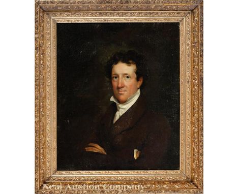 John Wesley Jarvis (British, 1781-1840, act. New Orleans, 1821-1834), "Portrait of Samuel Chambers Bell (b. 1805), husband of