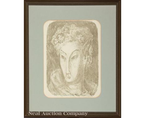 Caroline Wogan Durieux (American/Louisiana, 1896-1989), "Opera", lithograph on paper, pencil-signed and titled lower margin, 