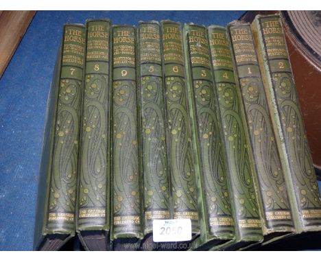 Nine volumes of 'The Horse It's Treatment in Health and Disease', edited by Prof. J. Wortley Axe, published by The Gresham Pu