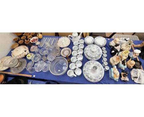 A Royal Norfolk part tea and dinner service together with novelty teapots, glasswares etc 