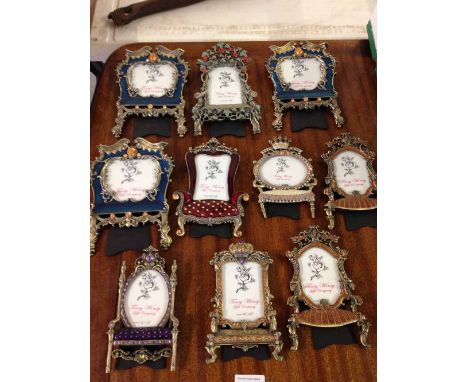 10 enamel dressing table picture frames.  